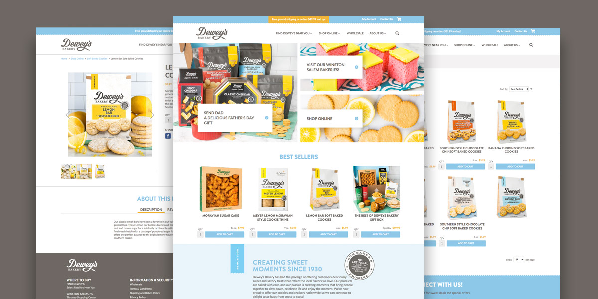 Dewey’s Bakery – Website Redesign