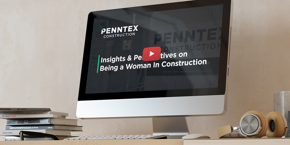 Penntex Women in Construction video on computer