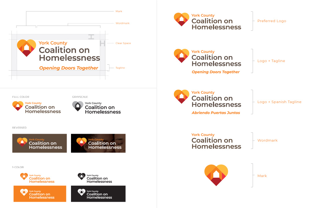 York County Coalition on Homelessness logo standards